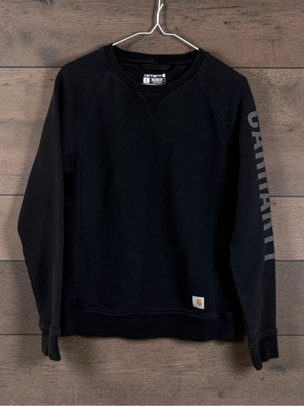 Carhartt Black Logo Sleeve Crewneck Sweatshirt